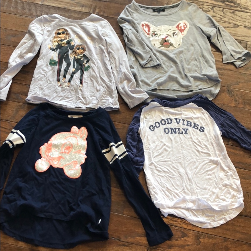 Girls size small 6/6x long sleeve tops lot